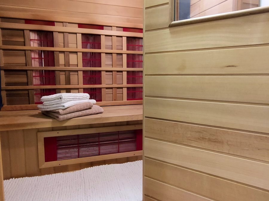 Private Infrarotsauna der Ferienwohnung Paradies